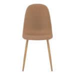Chair Bella tan fabric with natural color metal leg 44x55x85cm - Image 4