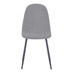 Chair Bella dark grey velvet fabric with black metal leg 44x55x85cm - Слика 4