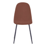 Chair Bella dusty pink velvet fabric with black metal leg 44x55x85cm - Слика 4