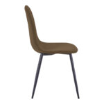 Chair Bella brown velvet fabric with black metal leg 44x55x85cm - Слика 3