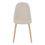 Chair Bella beige velvet fabric with natural color metal leg 44x55x85cm - Image 4