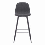Bar stool Bella black fabric with black metal leg 41.5x49x108cm - Слика 4