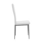 Chair Parker white PU with anthracite metal leg 41x48x96cm - Слика 4