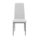 Chair Parker white PU with anthracite metal leg 41x48x96cm - Слика 5