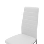Chair Parker white PU with anthracite metal leg 41x48x96cm - Слика 6