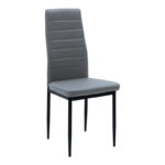 Chair Parker anthracite PU with black metal leg 41x48x96cm
