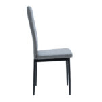 Chair Parker anthracite PU with black metal leg 41x48x96cm - Слика 3