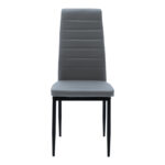 Chair Parker anthracite PU with black metal leg 41x48x96cm - Слика 4