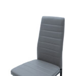 Chair Parker anthracite PU with black metal leg 41x48x96cm - Слика 5