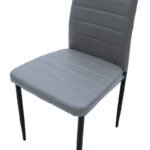 Chair Parker anthracite PU with black metal leg 41x48x96cm - Слика 6