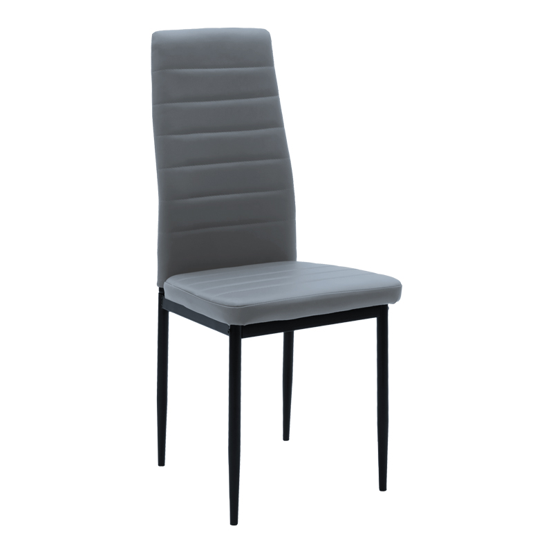 499-000043 Chair Parker anthracite PU with black metal leg 41x48x96cm - Слика 1