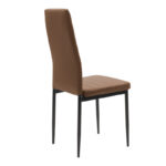 Chair Parker cappuccino PU with black metal leg 41x48x96cm - Слика 2