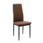 Chair Parker cappuccino PU with black metal leg 41x48x96cm