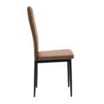 Chair Parker cappuccino PU with black metal leg 41x48x96cm - Слика 3