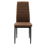 Chair Parker cappuccino PU with black metal leg 41x48x96cm - Слика 4