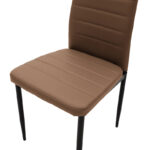 Chair Parker cappuccino PU with black metal leg 41x48x96cm - Слика 6