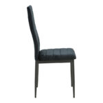 Chair Parker black velvet with black metal leg 41x48x96cm - Слика 3