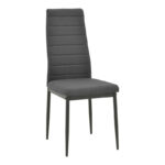Chair Parker anthracite fabric with black metal leg 41x48x96cm