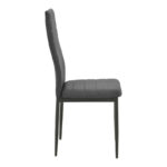 Chair Parker anthracite fabric with black metal leg 41x48x96cm - Слика 3