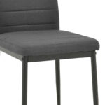 Chair Parker anthracite fabric with black metal leg 41x48x96cm - Слика 6