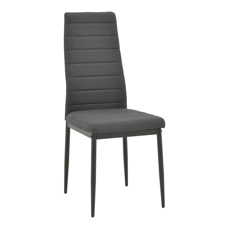 499-000047 Chair Parker anthracite fabric with black metal leg 41x48x96cm - Слика 1