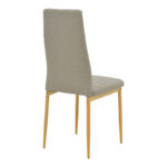 Chair Parker beige fabric with natural color metal leg 41x48x96cm - Image 2