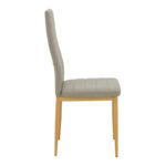 Chair Parker beige fabric with natural color metal leg 41x48x96cm - Image 3