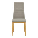 Chair Parker beige fabric with natural color metal leg 41x48x96cm - Image 4