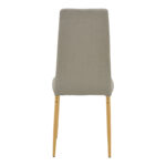 Chair Parker beige fabric with natural color metal leg 41x48x96cm - Image 5