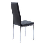 Chair Parker black PU with chrome leg 41x48x96cm - Слика 3