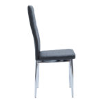 Chair Parker black PU with chrome leg 41x48x96cm - Слика 4
