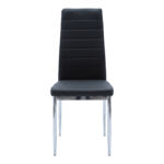 Chair Parker black PU with chrome leg 41x48x96cm - Слика 5