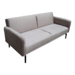 Sofa bed Veluto 3seater grey beige velvet 197x85x83cm - Слика 2