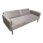 Sofa bed Veluto 3seater grey beige velvet 197x85x83cm - Слика 4
