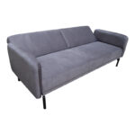 Sofa bed Veluto 3seater anthracite velvet 197x85x83cm - Image 4