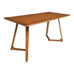 Dining table Pendra walnut mdf with solid wood legs 150x80x75cm