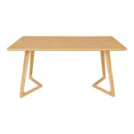 Dining table Pendra mdf with solid wood legs sonoma finish 150x80x75cm - Image 3