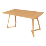 Dining table Pendra mdf with solid wood legs sonoma finish 150x80x75cm - Image 4
