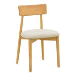 Chair Houlian anthracite fabric-black metal leg 46x66x89cm