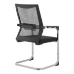 Visitor office chair Chromatic black mesh with metal 54x53x97cm - Слика 2