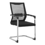 Visitor office chair Chromatic black mesh with metal 54x53x97cm