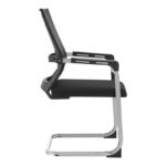 Visitor office chair Chromatic black mesh with metal 54x53x97cm - Слика 3