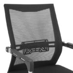 Visitor office chair Chromatic black mesh with metal 54x53x97cm - Слика 4