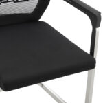 Visitor office chair Chromatic black mesh with metal 54x53x97cm - Слика 5