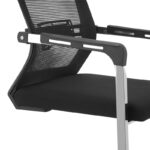 Visitor office chair Chromatic black mesh with metal 54x53x97cm - Слика 6