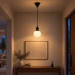 Ceiling light Larvic E27 black metal 15x15x70cm - Image 2