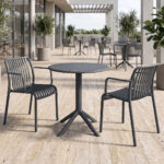 Dining set Mercon Zoi set 3pcs anthracite PP Φ60x75cm