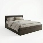Olympus Utopia bed with mattress Pakoworld with drawer wenge 160x200cm - Слика 2