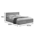 Olympus Utopia bed with mattress Pakoworld with drawer wenge 160x200cm - Слика 6