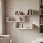 Wall shelf unit Tibet white 120x22x67cm